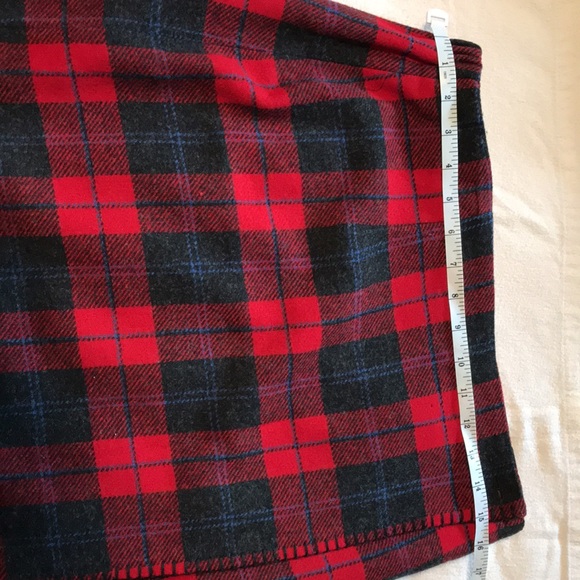 The Talbots Woman Skirt Red Plaid Lined Adjustable waist size - Picture 9 of 9